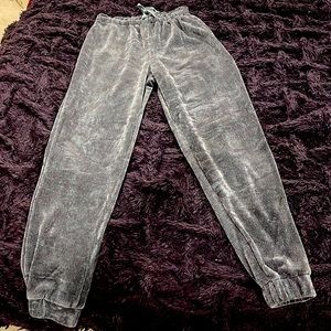 NWOT. Charcoal Mix And Match Luxe Rib Velour Pj Joggers